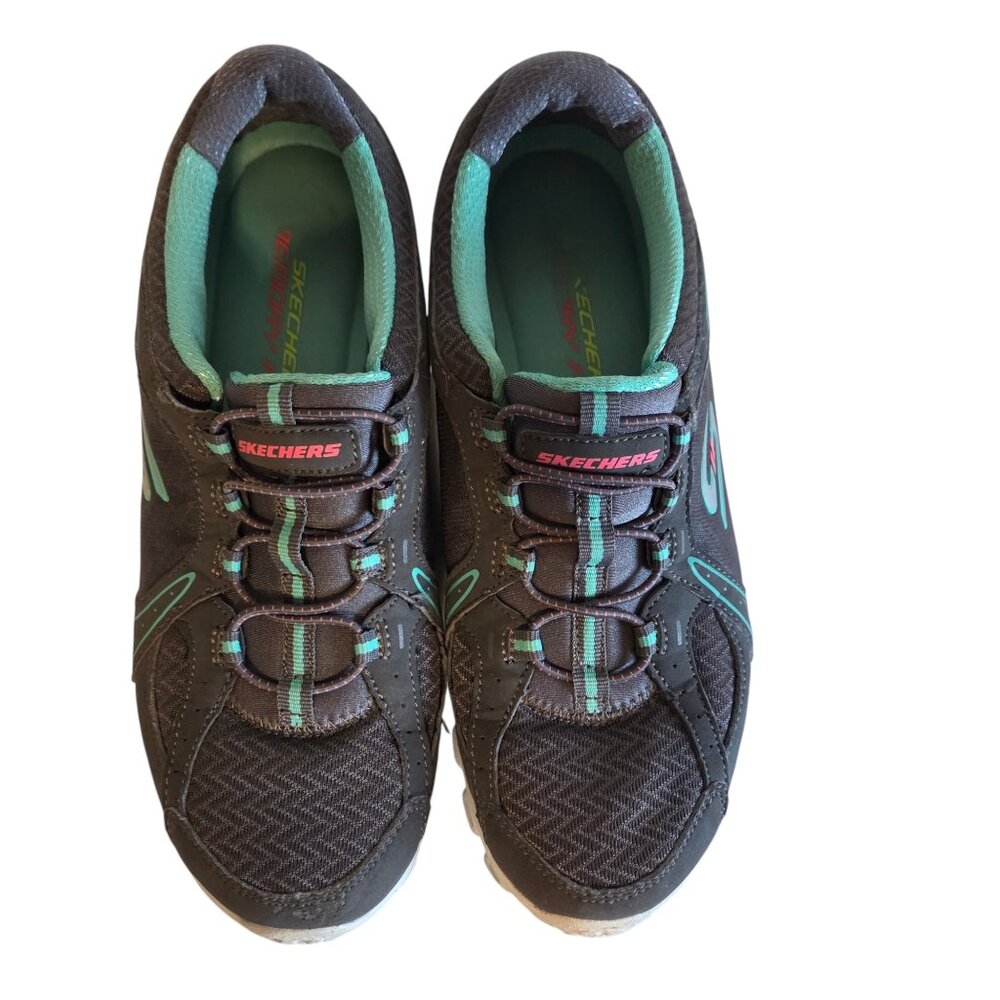 Skechers Flex Fusion Women's 7 Sneakers Memory Foam Insole Slip On Bungee Lace